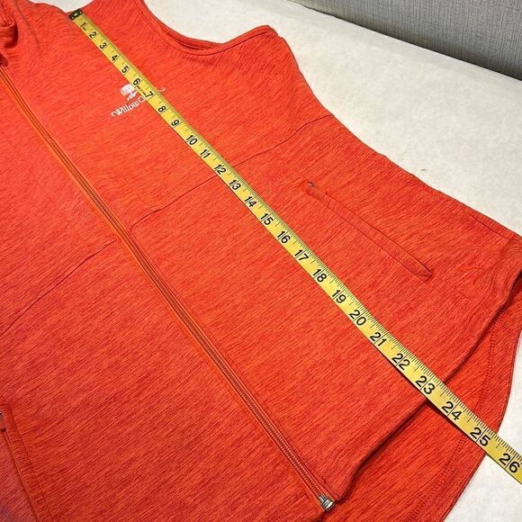 Puma Golf Vest Full Zip Front Sz M Heathered Orange Willow Creek Golf Course - Picture 9 of 9
